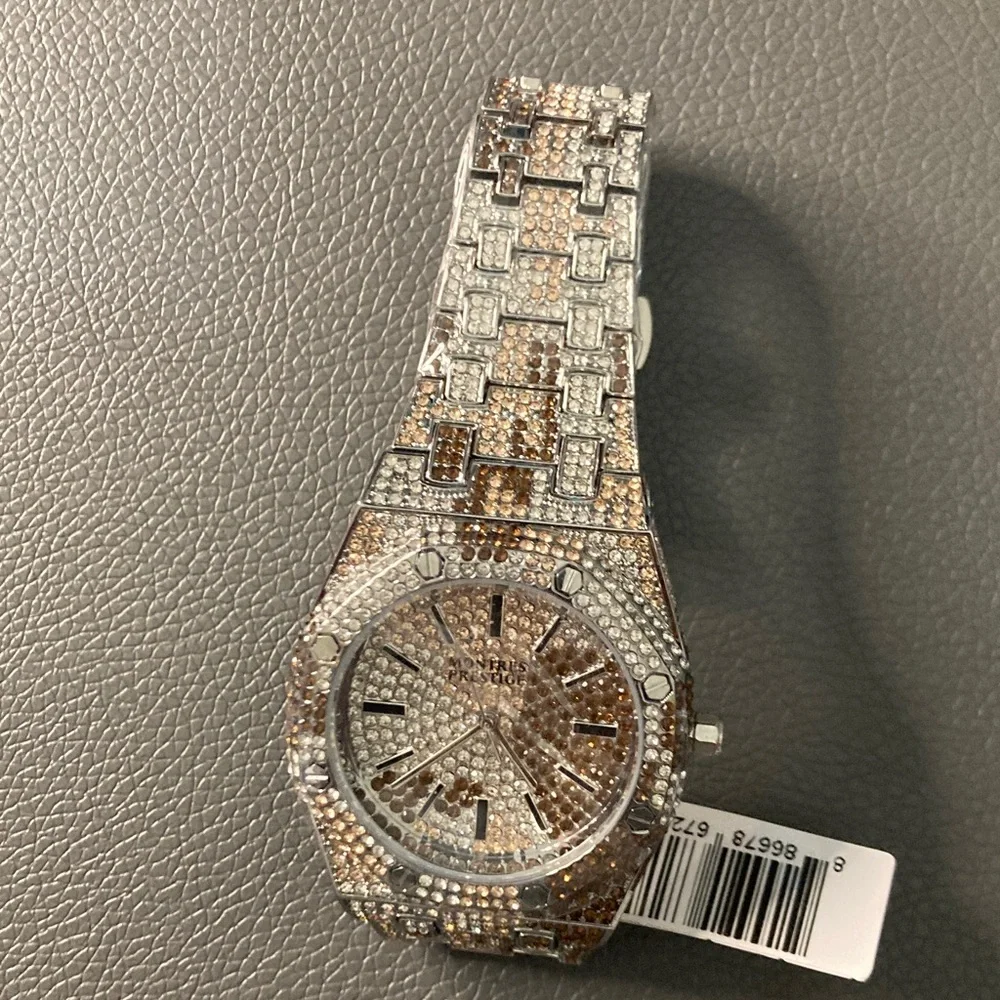 Montres Prestige  MPW-0309 Men's 42mm Steel Iced Out